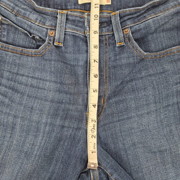 Levis 726 High Rise Flare Jeans Women 30 Dark Wash Blue Denim A3410-0005 Stretch - Picture 5 of 12